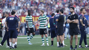 Hjulmand no relvado do Jamor após derrota do Sporting frente ao Torreense