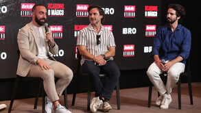 Ricardinho na apresentação do documentário do filme 'Ricardinho, o Mágico'
