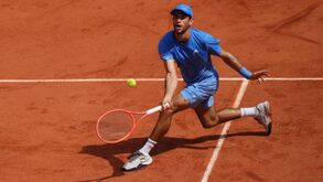 Nuno Borges em ação frente a Rublev