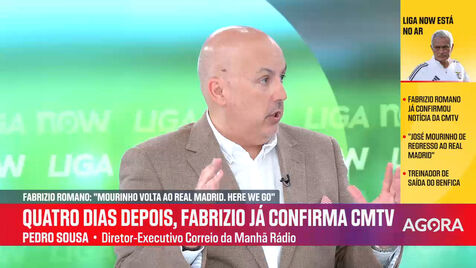 Pedro Sousa explica o que se segue no negócio que levará José Mourinho para o Real Madrid