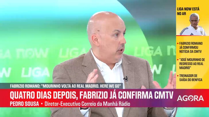 Pedro Sousa explica o que se segue no negócio que levará José Mourinho para o Real Madrid