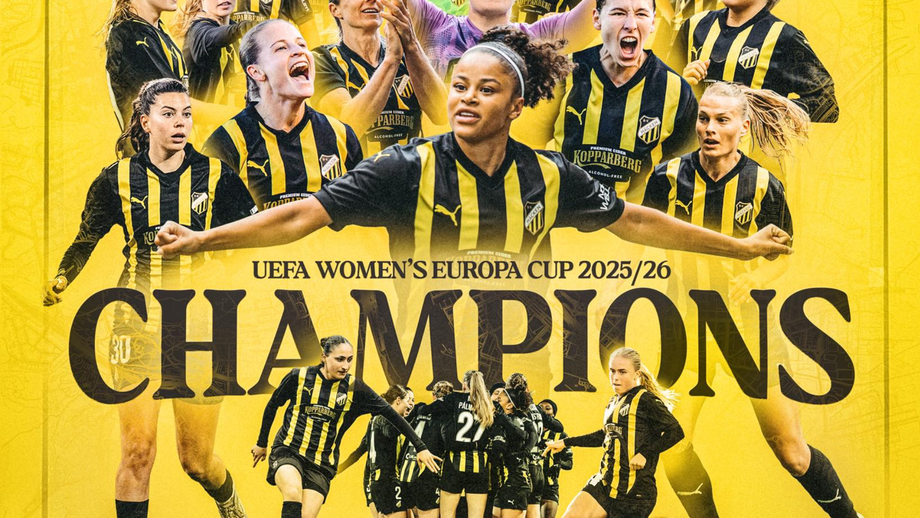 Hacken vence edição inaugural da Taça Europa feminina frente ao Hammarby