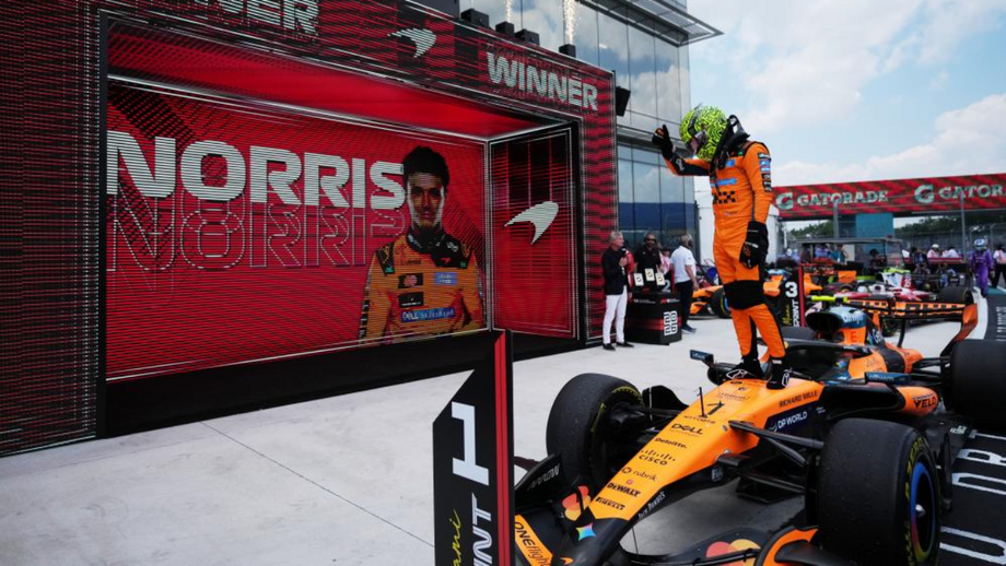 Lando Norris após vencer a sprint em Miami