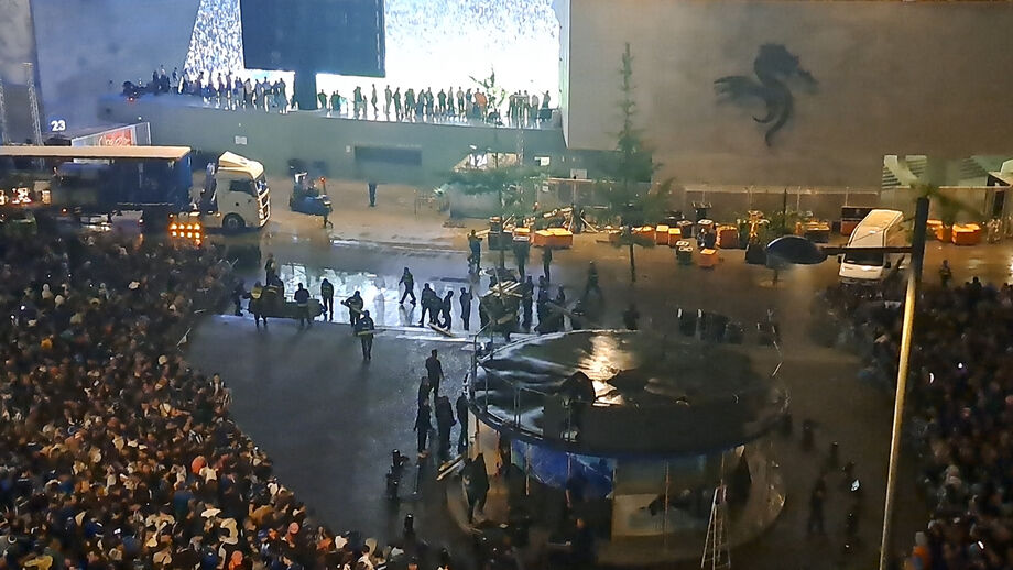 Euforia dentro e fora do estádio