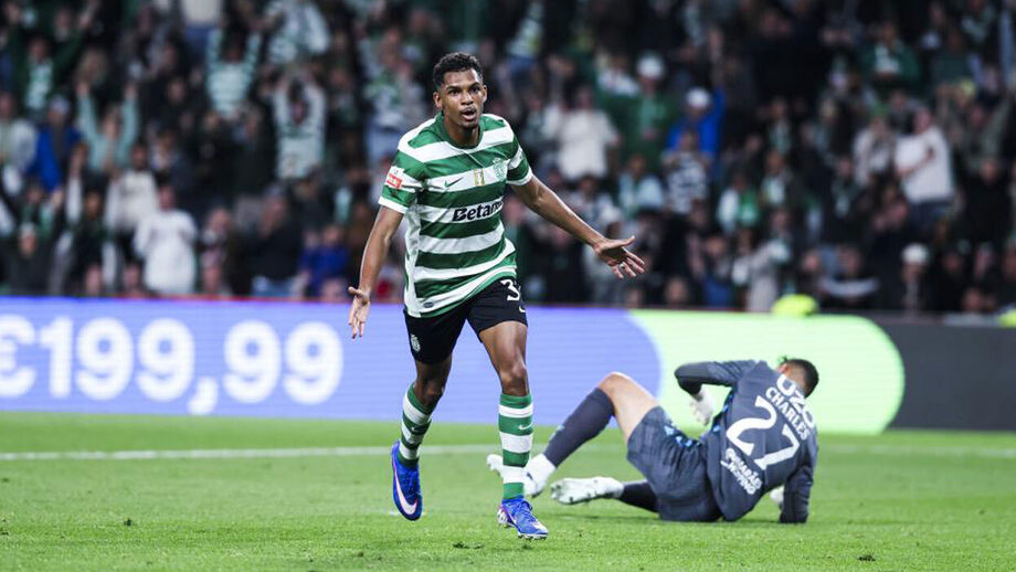 Luís Guilherme apontou dois golos pelo Sporting