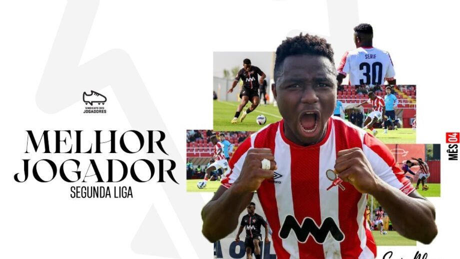 Serif Nhaga eleito jogador do mês pelo Sindicato dos Jogadores