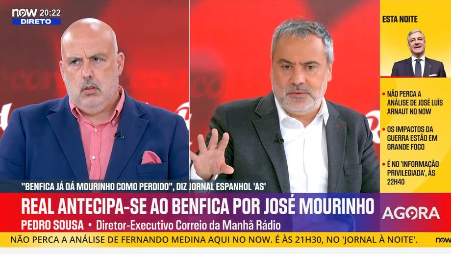 Sérgio Krithinas, diretor executivo de Record, e Pedro Sousa, diretor executivo da CM Rádio abordam futuro do treinador