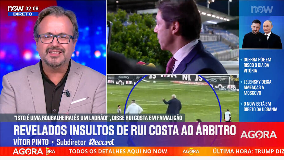 Vítor Pinto e os insultos de Rui Costa ao árbitro Gustavo Correia, que valeram ao presidente do Benfica suspensão por 25 dias