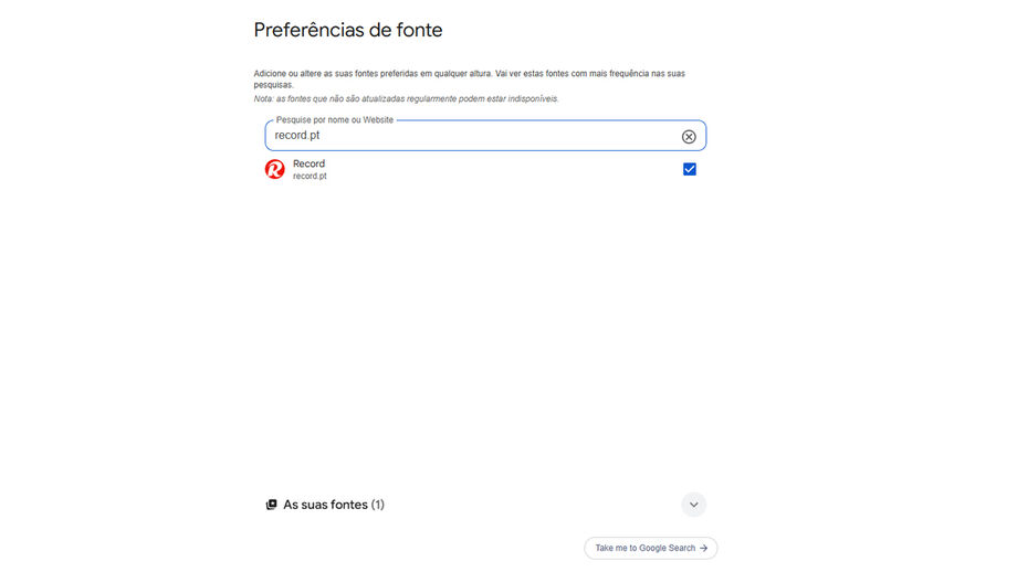 Pesquise por Record, ative a checkbox e o processo está concluído