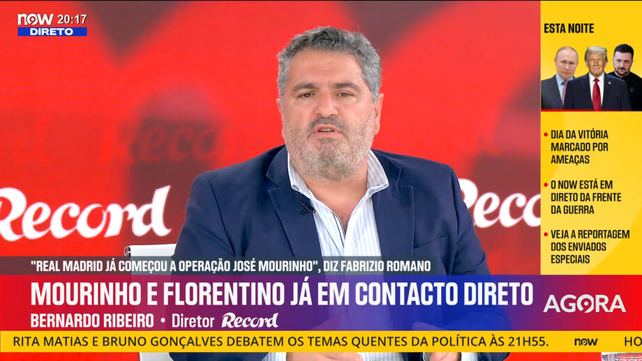Diretor de Record divulgou novas informações sobre o dossiê do treinador do Benfica no programa 'Record na Hora', no Now