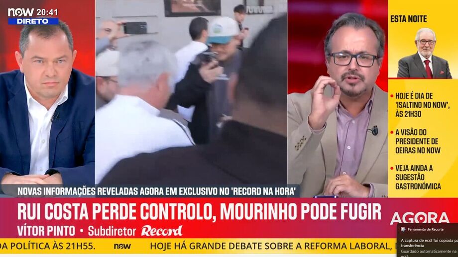 Subdiretor de Record compara processos do Sporting e Benfica no programa 'Record na Hora'