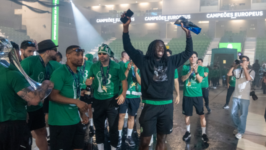 Celebração do Sporting CP após vencer o título de campeão europeu