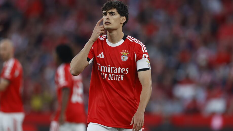 António Silva durante o Benfica-Sp. Braga