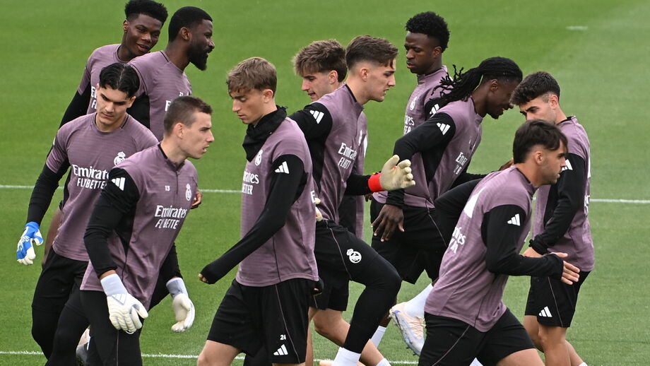 Sessão de treino do Real Madrid