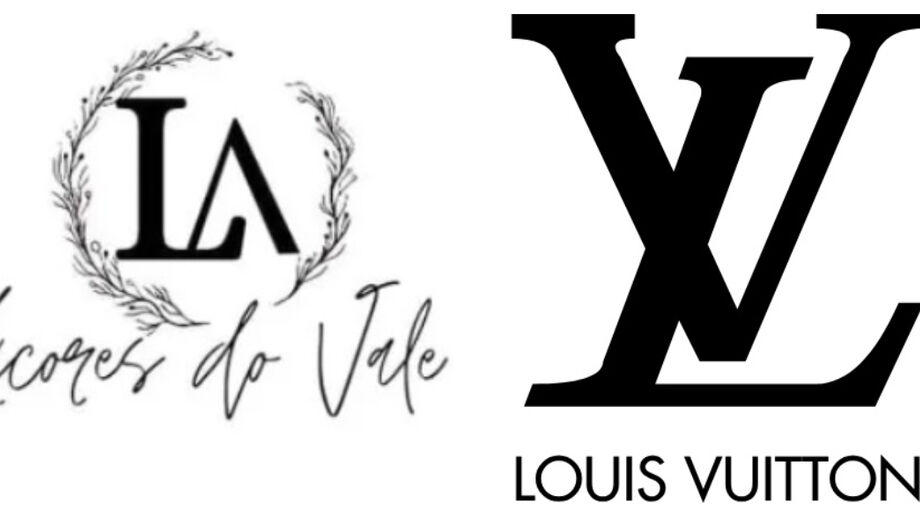 Logótipos da Licores do Vale (à esquerda) e da Louis Vuitton (à direita)