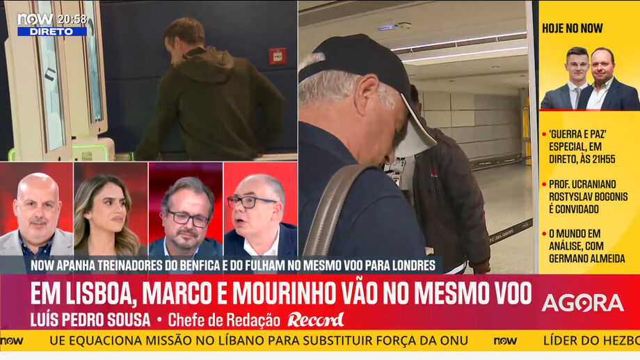 Treinador do Benfica e nome apontado como o seu substituto viajaram para Londres