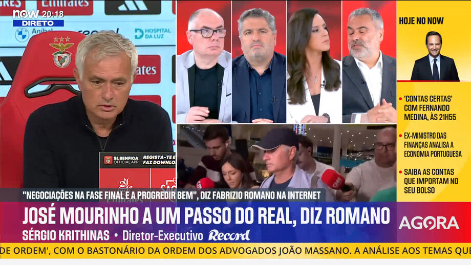 Sérgio Krithinas, diretor executivo de Record, faz ponto de situação da mudança do treinador para o Real Madrid