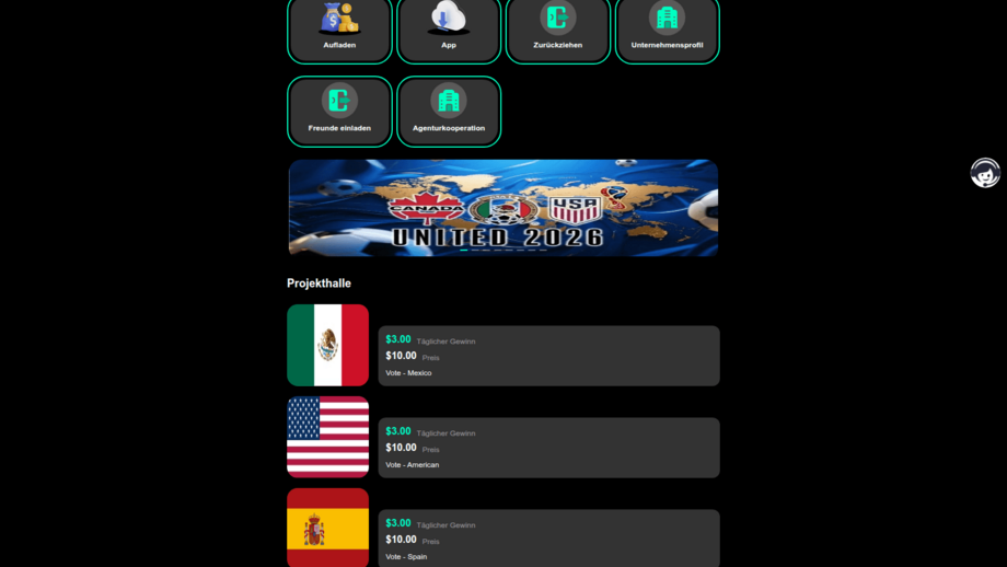 Plataforma gamificada que promete ganhos diários