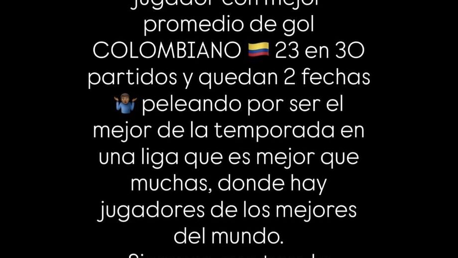 O 'story' de Roger Martínez no Instagram