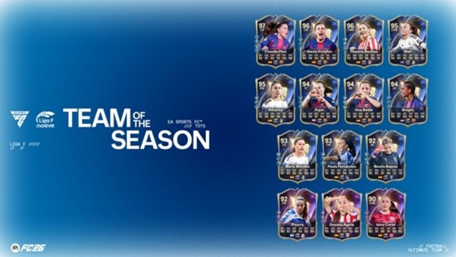 EA Sports FC destaca equipa do ano da Liga F com jogadoras de excelência
