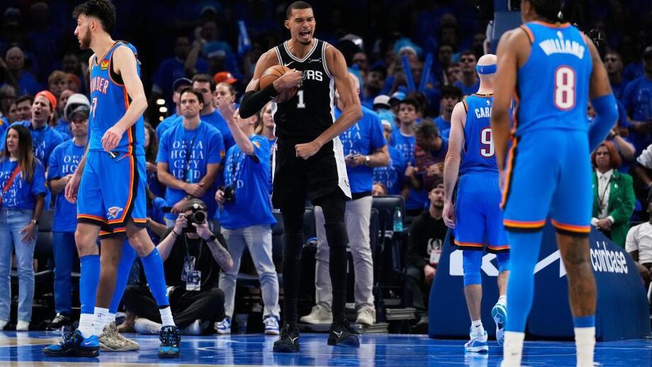 Wembanyama no jogo 1 da final da conferência Oeste da NBA