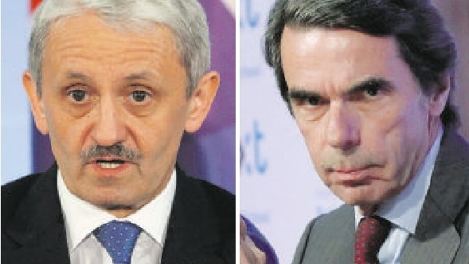 Dzurinda e Aznar na conferência do NOW