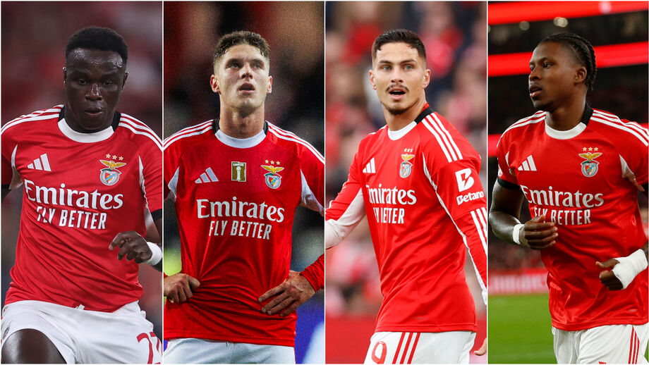 Bruma (à esquerda), Sudakov e Ivanovic (ao centro da esquerda para a direita) e Lopes Cabral (à direita)