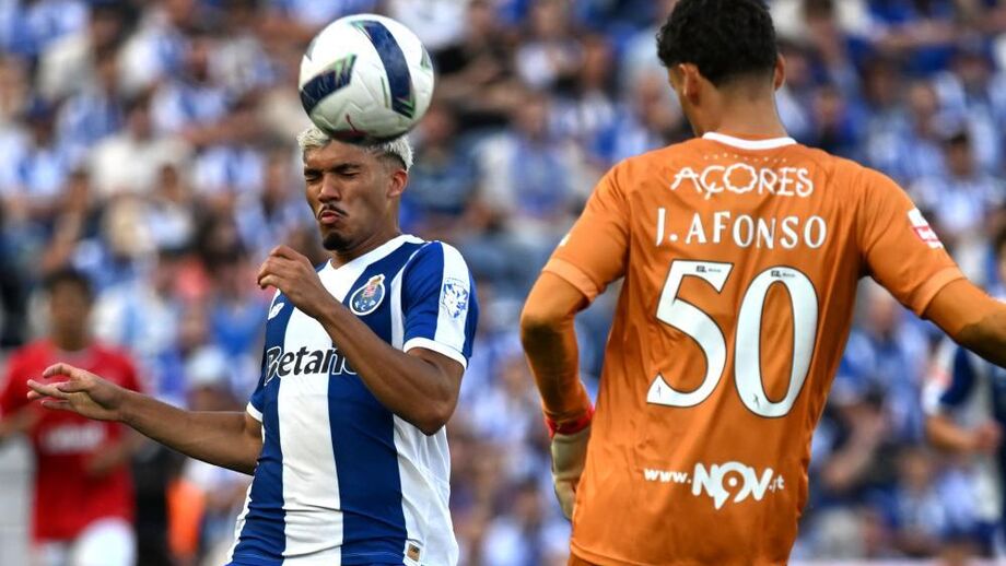 João Afonso em ação frente ao FC Porto