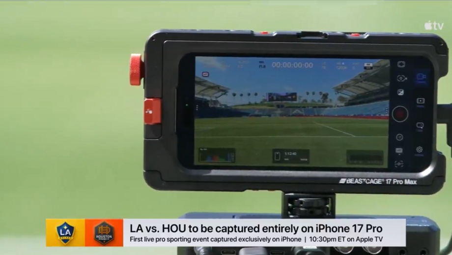 LA Galaxy-Houston Dynamo foi transmitido apenas com recurso a iPhones