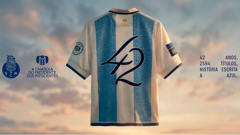 A camisola de homenagem a Pinto da Costa lançada pelos dragões