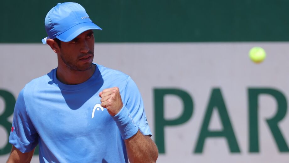 Nuno Borges celebra vitória em Roland Garros