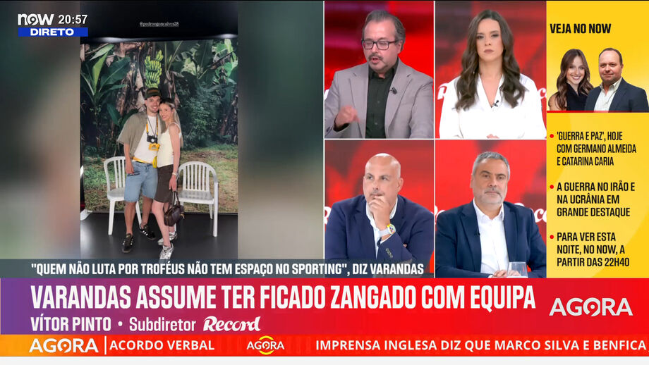 Subdiretor de Record analisa momento do Sporting no programa 'Record na Hora' no Now