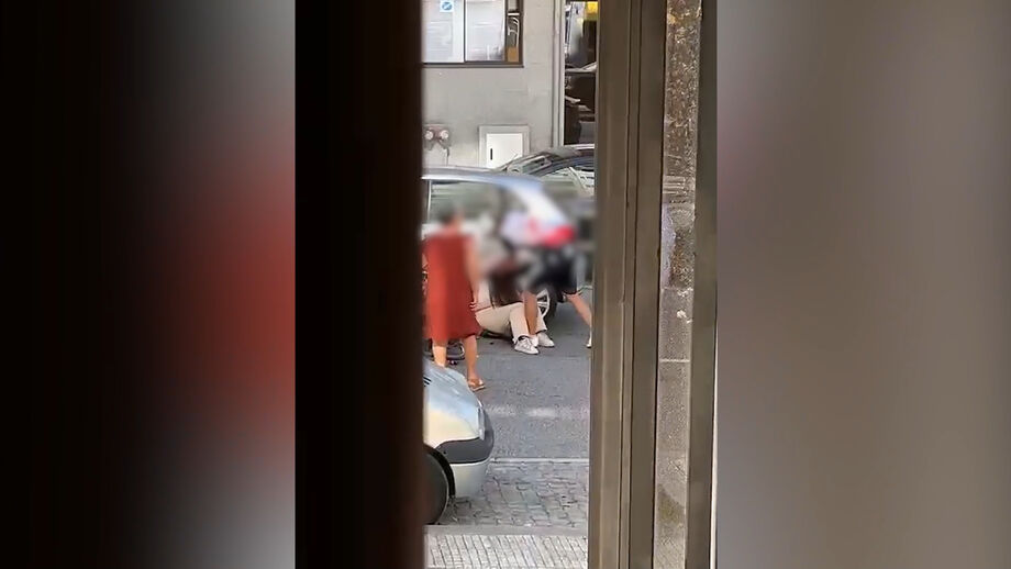 Mulher, de 37 anos, teve de ser transportada para o Hospital Pedro Hispano