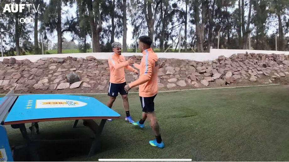Maxi Araújo e Zalazar já formam dupla no teqball