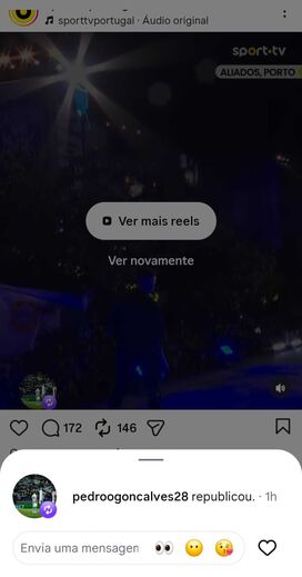Pedro Gonçalves republicou o vídeo no Instagram
