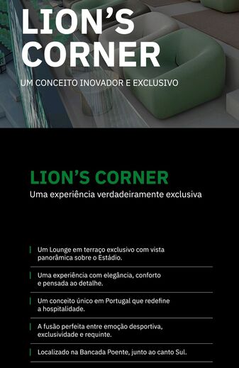 As novidades acerca do 'Lion's Corner' no Estádio José Alvalade