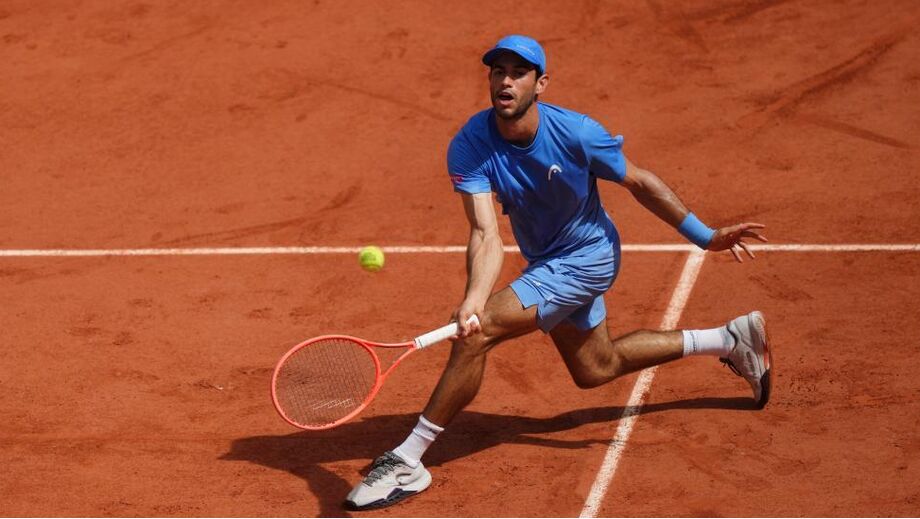 Nuno Borges em ação frente a Rublev