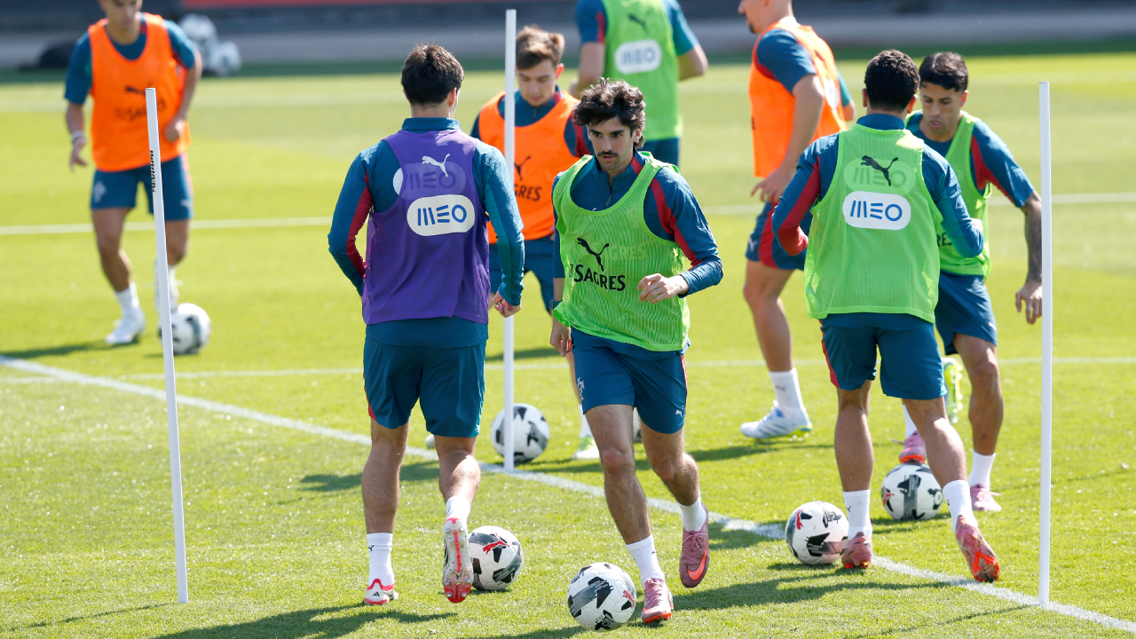 Francisco Trincão no treino da Seleção Nacional