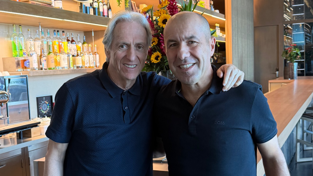 Jorge Jesus e Leonardo Jardim juntos em almoço no Rio de Janeiro