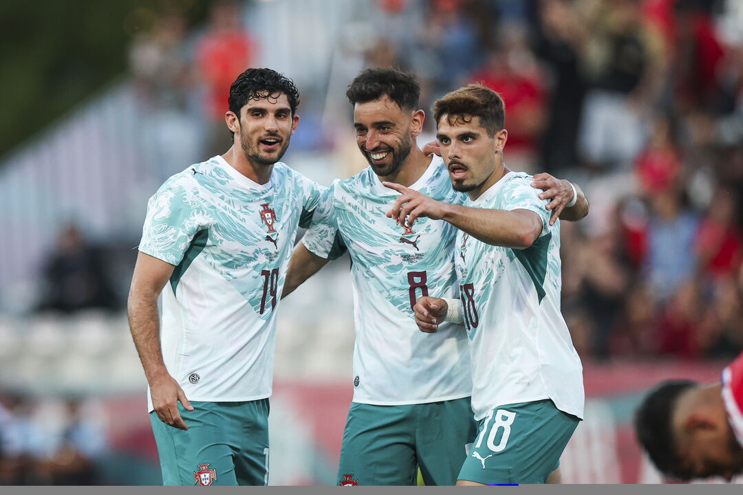 Gonçalo Guedes, Bruno Fernandes e Pedro Neto