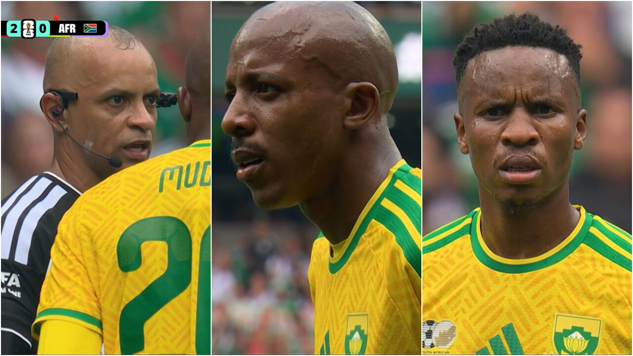 Árbitro do México-África do Sul precisou de comunicar decisão em inglês e a cara dos jogadores... disse tudo