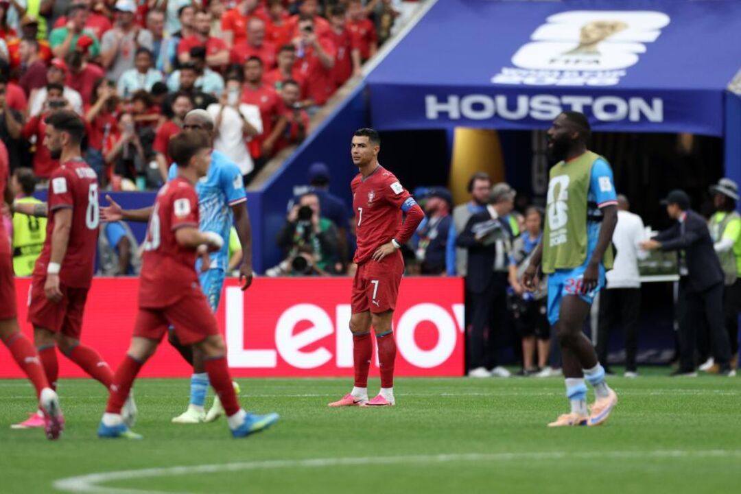 Cristiano Ronaldo após o Portugal-RD Congo