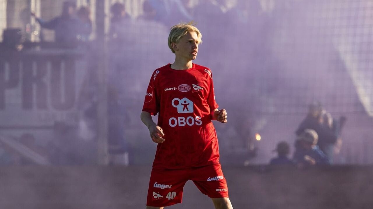 Eirik Granaas em ação pelo Fredrikstad 