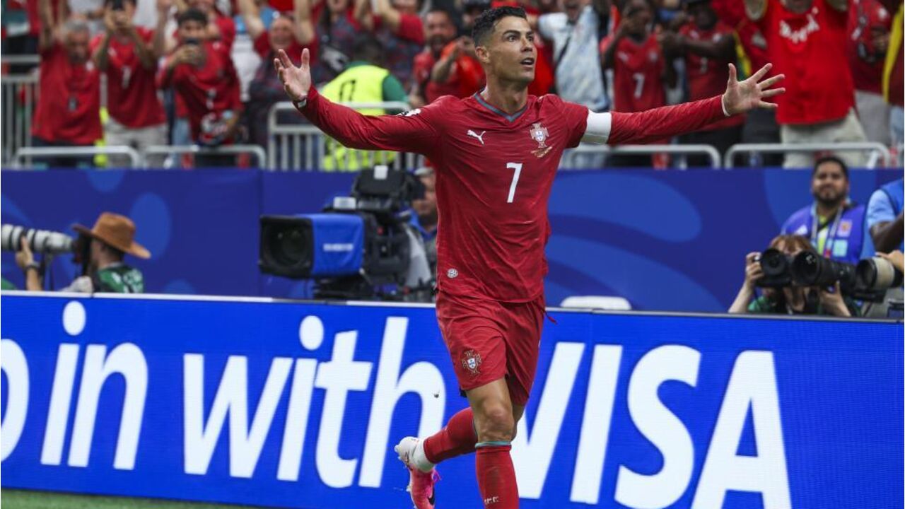 Cristiano Ronaldo a festejar