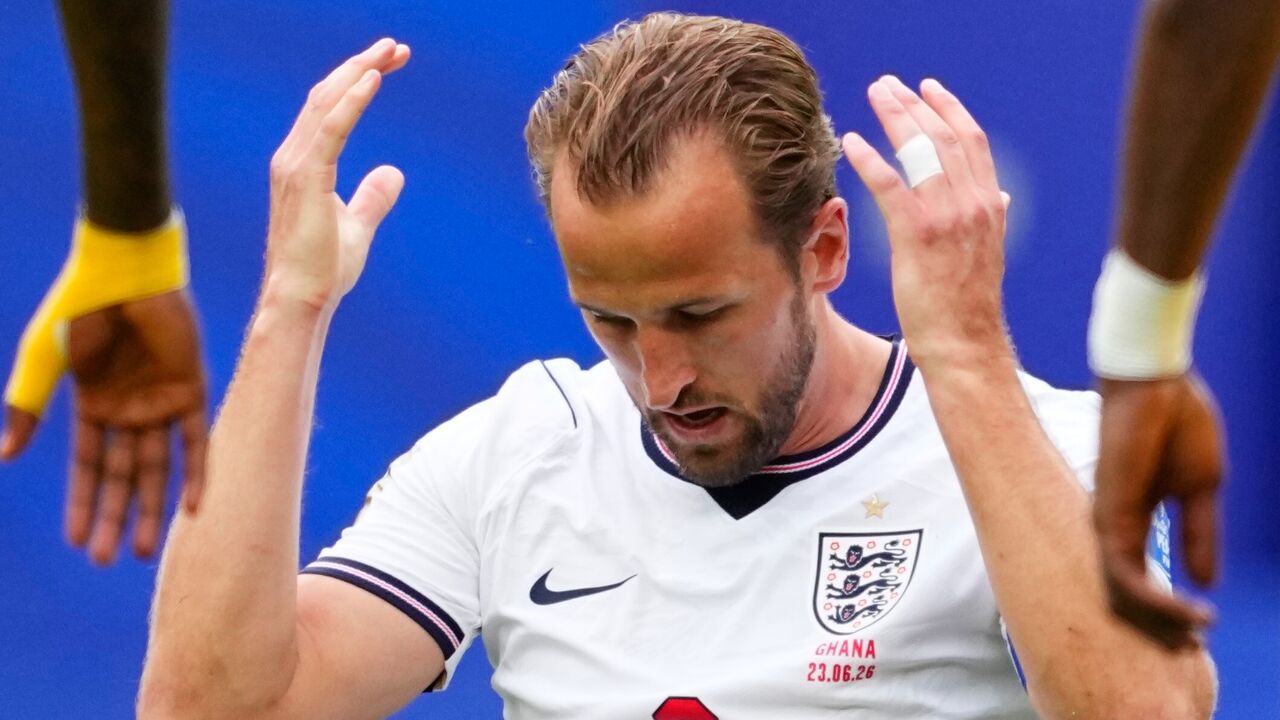 Harry Kane ficou em branco frente ao Gana