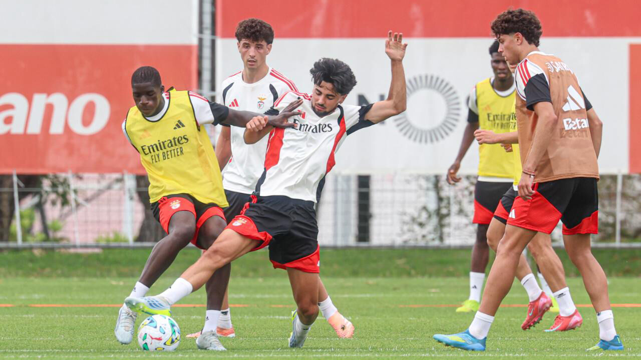 LUTA. Vários jovens tentam convencer Marco Silva no Benfica