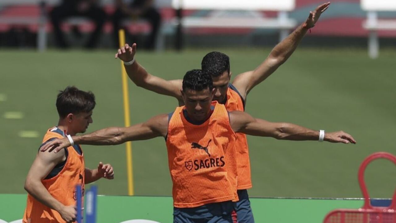 Cristiano Ronaldo no treino