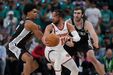 Jalen Brunson em grande destaque no primeiro jogo da final da NBA entre Knicks e Spurs