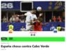 'Sport': 'Espanha choca contra Cabo Verde'