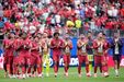 Jogadores de Portugal após empate com a RD Congo